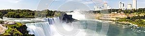 Niagara Falls, panorama, long exposure, silk water - New York