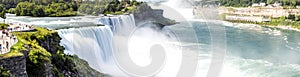 Niagara Falls, panorama, long exposure, silk water - New York