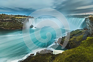 Niagara Falls panoramic view, long exposure