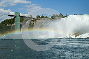 Niagara Falls with rainbow