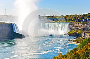 Niagara Falls in a sunny day