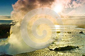 Niagara Falls at sunrise