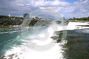 Niagara falls between United States of America and Canada from N