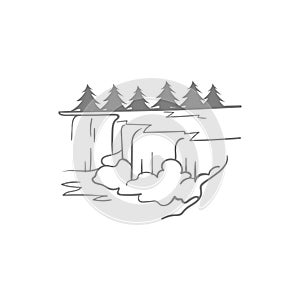 Niagara falls. Vector illustration decorative design