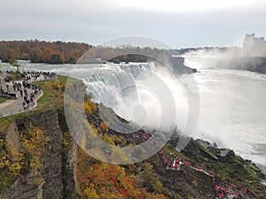 Niagara Falls view from the observation walkway