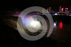 The Niagara falls , view from USA coast to Canada, USA