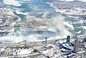Niagara Falls Winter aerial