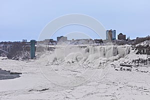 Niagara Falls in the winter from the Canadian side..