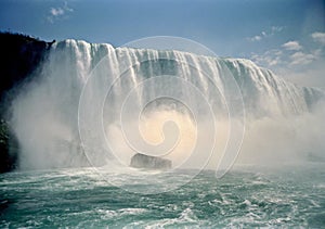 Niagara River Falls Seen From the Tour Boat