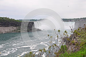 The Niagara River and horseshoe falls