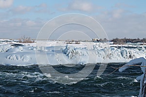 Niagara River, in the winter