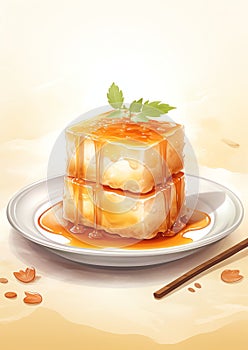 Nian Gao Sticky Rice Cake Chinese new year pattern