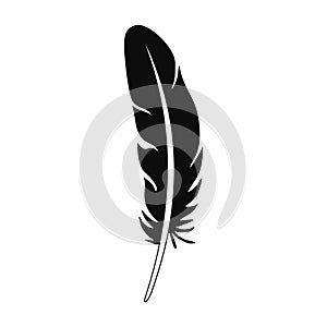 Nib feather icon, simple style
