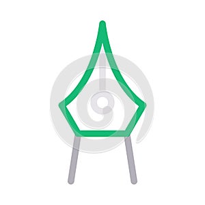 Nib vector color line icon