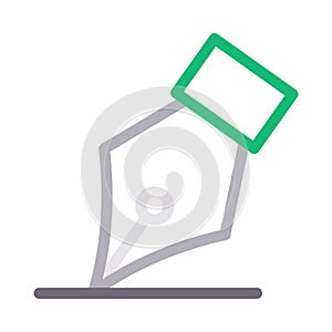 Nib vector color line icon