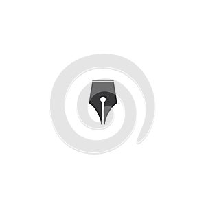 Nib pen logo and simple flat symbol for website,mobile,logo,app,UI