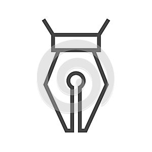 Nib Thin Line Vector Icon