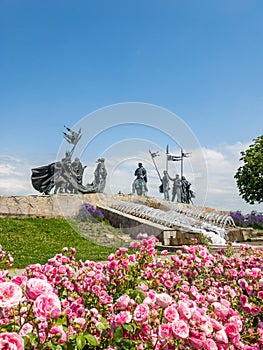 Nibelungendenkmal monument in Tulln, Austria