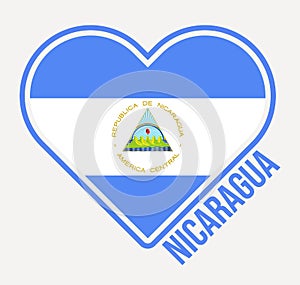 Nicaragua heart flag badge. photo