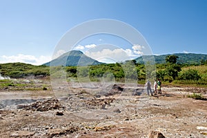 Nicaragua steaming mud pots