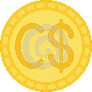 Nicaraguan cÃ³rdoba coin icon, currency of Nicaragua