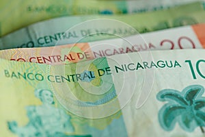 Nicaraguan money background photo