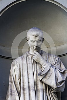 Niccolo Machiavelli statue in Florence