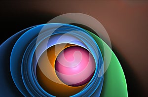 Nice background and colored fractal