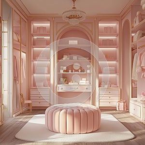 nice background of elegant clothes room
