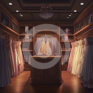 nice background of elegant clothes room