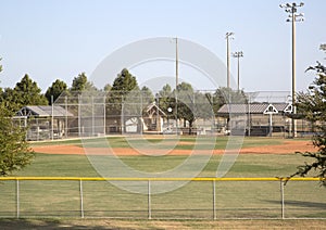 Nice baseball practice field exterior