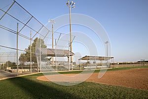 A nice baseball practice field interior