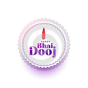 nice bhai dooj traditional background for brother sister relationship