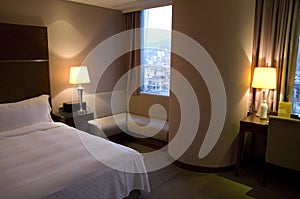 Nice big hotel room king bed Taipei