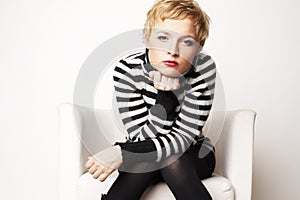 Nice blondgirl on the chair