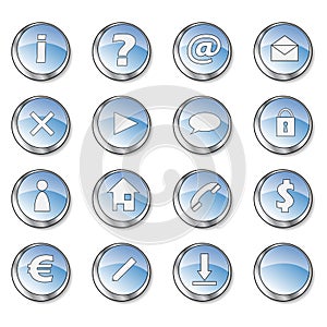 Nice blue glossy buttons