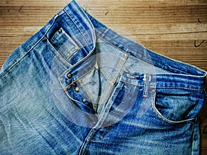 Nice blue jeans in vintage style