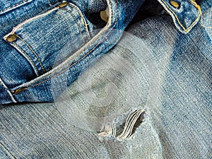 Nice blue jeans in vintage style