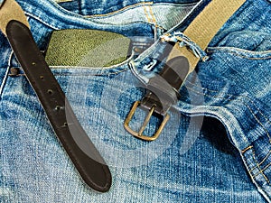 Nice blue jeans in vintage style