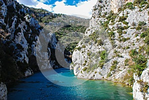 Nice Blue River and Mountains