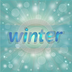 Nice blue snow winter background