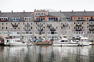 Nice Boats Docked by Old Hotel