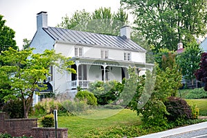 Nice brick single-family house with a veranda