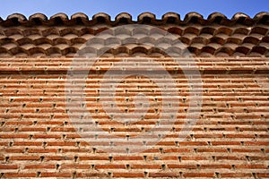 Nice Brick Wall with Rooftiles