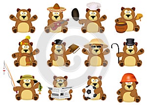 Nice cartoon set of bears