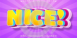 Nice cartoon text effect, editable comic and funny text style