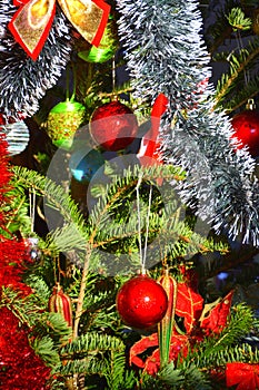 Nice Christmas Tree ornaments in the winter time, for orthodox Christians