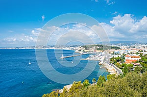 Nice city french riviera mediterranean sea blue sky