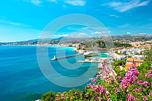 Nice city, french riviera, mediterranean sea