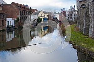 The nice city Gante in Belgium, Europe photo